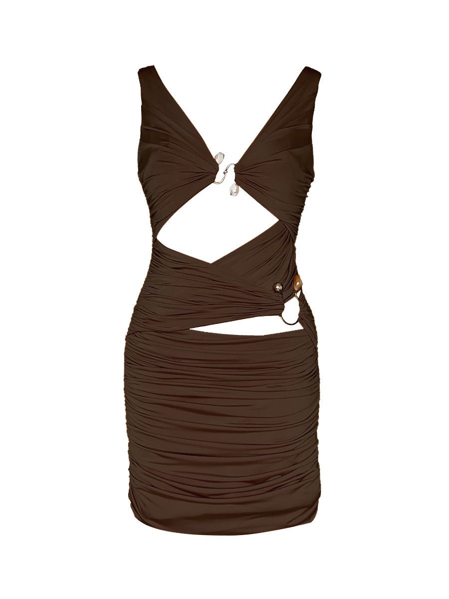 Alora Dress - Brown - Gigii's dress available to rent or buy at IS Dress Rental Lebanon