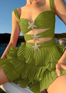 Devin Short Mermaid – Olive Green